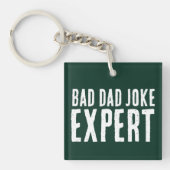 Bad Dad Joke Expert BOLD TYPOGRAFIE Sleutelhanger (voorkant)