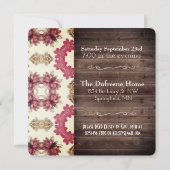 "Bad Dance Moves" Rustic Floral Birthday Invite Kaart (Achterkant)