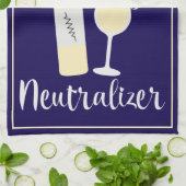 Bad Day Navy Humorous Wine Quote Design Theedoek (Gevouwen)