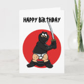 Bad Day Ninja Verjaardagskaart Kaart (Voorkant)