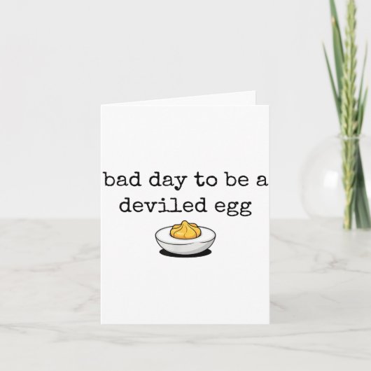 Bad Day To Be A Deviled Egg Funny Thanksgiving Dev Kaart (Voorkant)