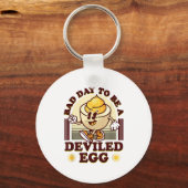 Bad Day To Be A Deviled Egg Funny Thanksgiving Egg Sleutelhanger (Voorkant)