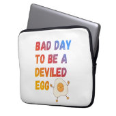 Bad Day to Be a Deviled Egg Laptop Sleeve (Voorkant Links)