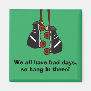 Bad Days Roller Schaatsen Green Square Fridge Magn Magneet