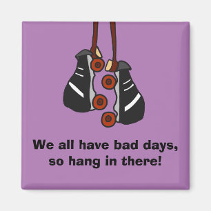 Bad Days Roller Schaatsen Paarse koelkast Magnet Magneet