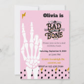 Bad deux l'os deuxième anniversaire invitation (Devant)