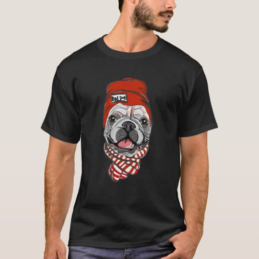 Bad Dog French bulldog T-shirt (Voorkant)
