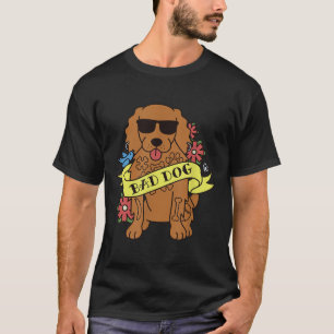 Bad Dog Tattoo Er Spaniel Dog T-shirt