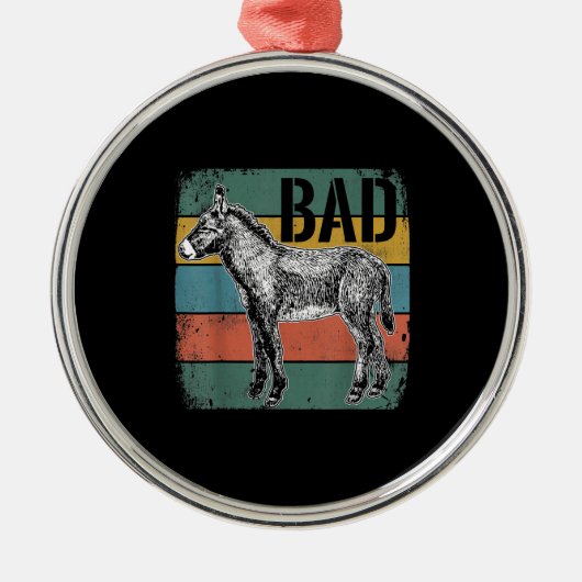 Bad Donkey Meme | Cute Donkey Lover Gifts Metalen Ornament (Voorkant)