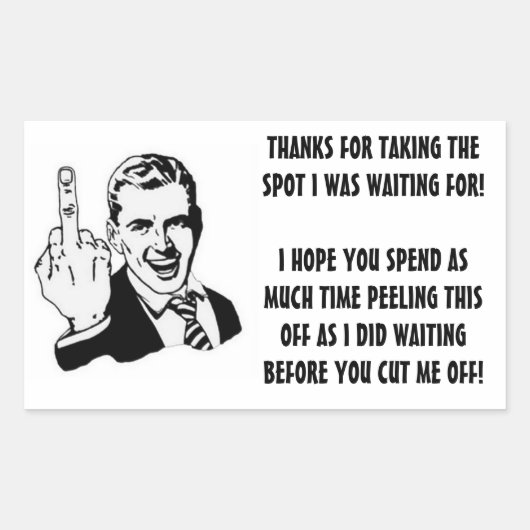 Bad Driver Stationnement Spot Sticker (Devant)