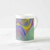 Bad Face, Abstracte 3D Rainbow Art Espresso Cup Porselein Kop (Voorkant rechts)