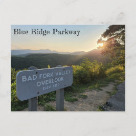Bad Fork Valley Overlook at Sunset Briefkaart