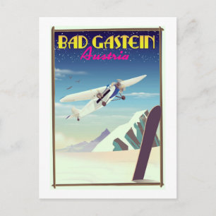 Bad Gastein Oostenrijk Snowboarden poster Briefkaart