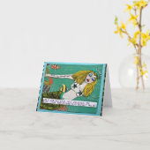 BAD GIRL ART MERMAID CARTE POUR NOTES (Fleur jaune)