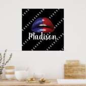 Bad Girl Makeup Lipstick Beauty Custom Personalize Poster (Keuken)