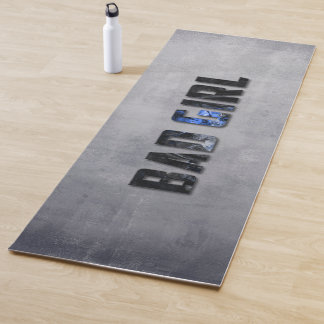Bad Girl rustic grijs blauw Yogamat