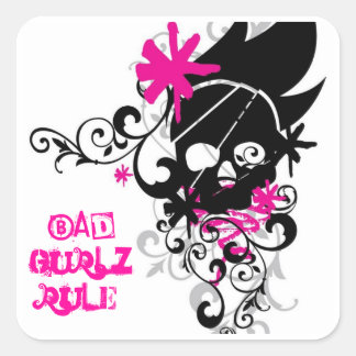 Bad Gurlz Rule Vierkante Sticker