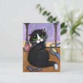 Bad Hair Day Briefkaart (Staand voorkant)