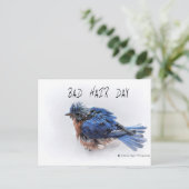 Bad Hair Day Briefkaart (Staand voorkant)