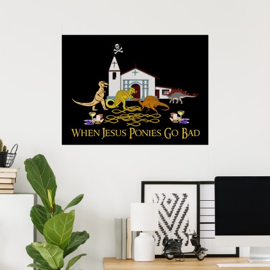 Bad Jesus Ponies Poster (Thuiskantoor)