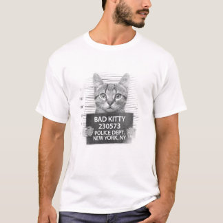 BAD KAT schattig kat mok schot huisdier T shirt
