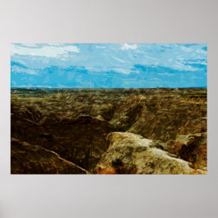 Bad Lands Nationaal Park South Dakota Abstracte Poster