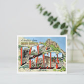 Bad Lands, North Dakota Big Letters Briefkaart (Staand voorkant)