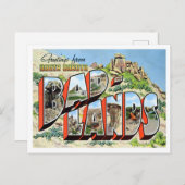 Bad Lands, North Dakota Big Letters Briefkaart (Voorkant / Achterkant)