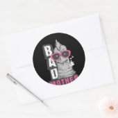 Bad Moeder Clucker Funny Morning Chicken Ronde Sticker (Envelop)