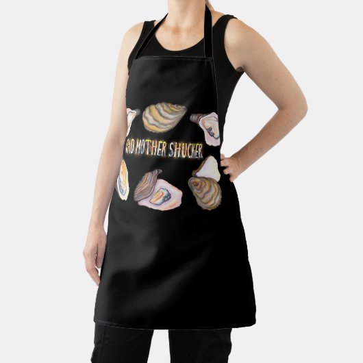 Bad Moeder Shucker Funny Oyster Addics en Seafoo Schort (Insitu)