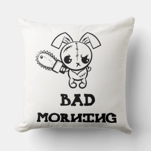 Bad Morning Grumpy Voodoo Bunny T-Shirt Kussen