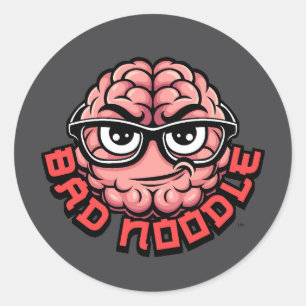 Bad Noodle-Sticker Ronde Sticker