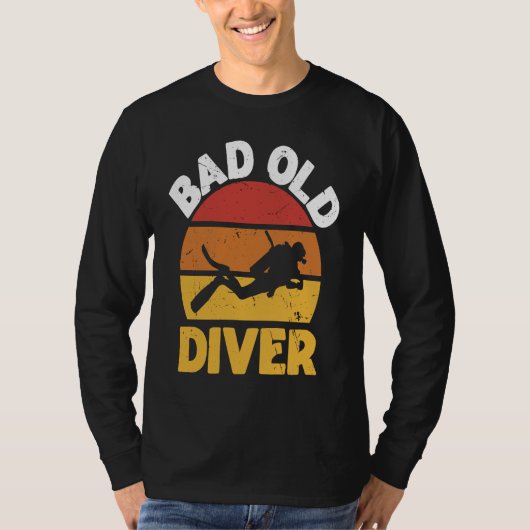 Bad Old Diver I Scuba Diver T-shirt (Voorkant)