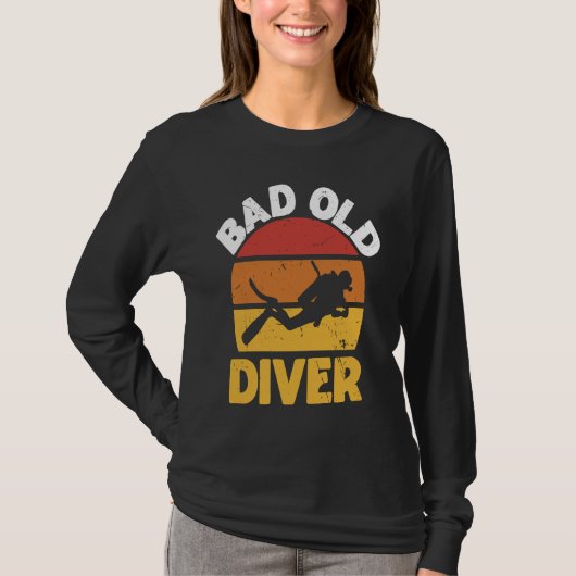 Bad Old Diver I Scuba Diver T-shirt (Voorkant)