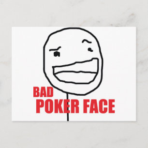 Bad Poker Face Briefkaart