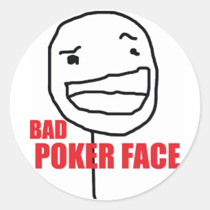 Bad Poker Face Ronde Sticker