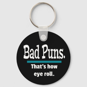 Bad Puns Eye Roll Funny Sleutelhanger