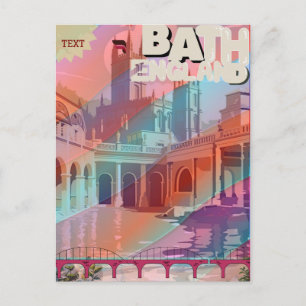 Bad Reisprent Engeland Cadeau Vintage Ansichtkaart Briefkaart