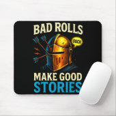 Bad Rolls Make Good Stories - Rpg Gaming Fun  Muismat (Met muis)