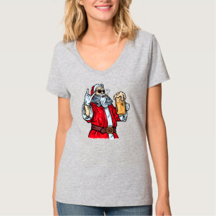 Bad Santa Claus, Rock, Beer en Cigar T-shirt