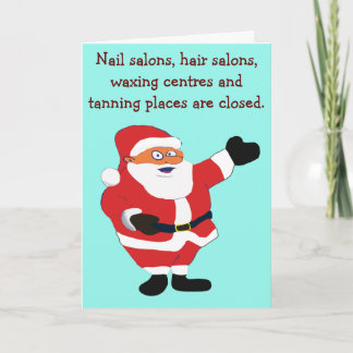 Bad Santa Covid 19 Joke Humor Classic Value Funny Feestdagen Kaart