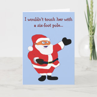 Bad Santa Covid 19 Joke Humor Classic Value Funny Feestdagen Kaart
