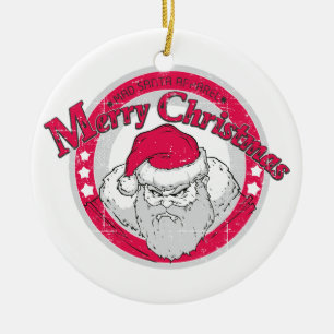 Bad Santa Keramisch Ornament