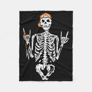Bad Skeleton Hand Rock Zomer Halloween Skull Vrouw Fleece Deken