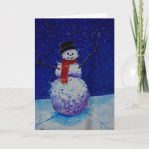 Bad Snowman-kaart Feestdagen Kaart