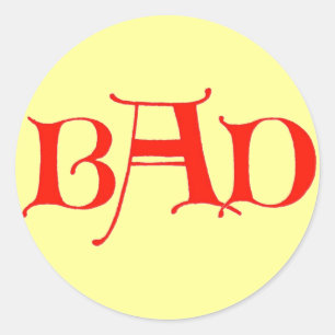 BAD-sticker Ronde Sticker