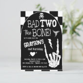 Bad TWO de Bone 2e Verjaardagsfeestje Kaart (Staand voorkant)