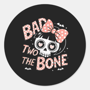 Bad Two The Bone 2 jaar oude verjaardag 2e peuter Ronde Sticker