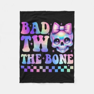 Bad Two The Bone 2e Verjaardag Kind Girl Tie Dye B Fleece Deken