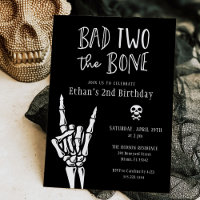 Bad Two The Bone 2e Verjaardagsfeestuitnodiging